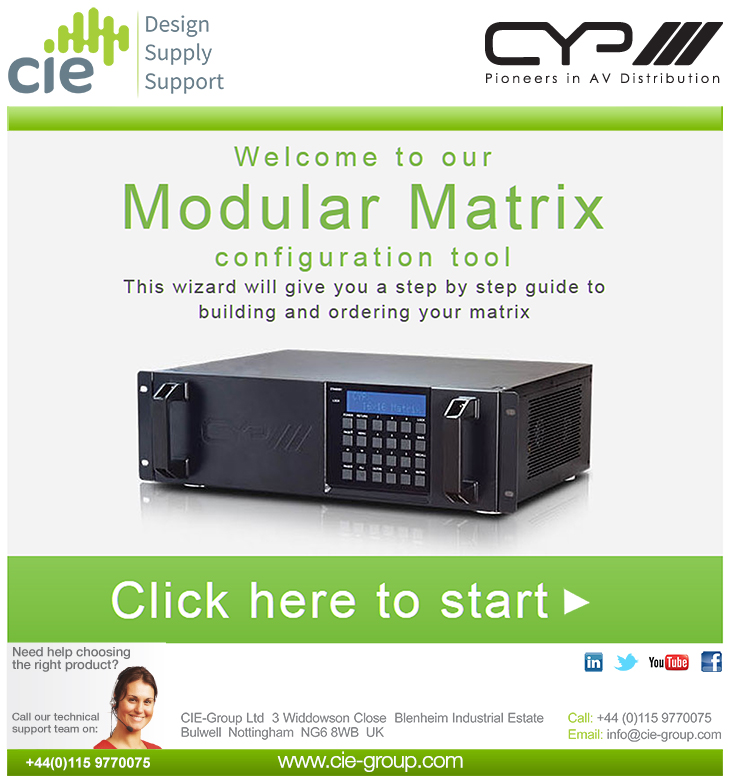 CYP Modular AV Matrix Configurator